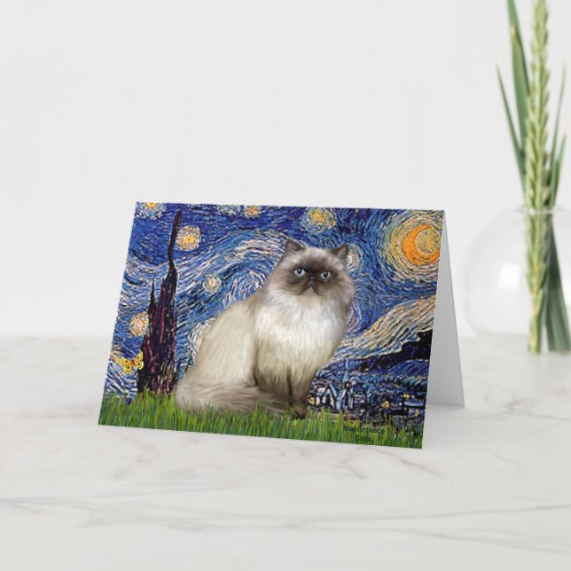 Starry Night - Himalayan cat 7 Kort (Framsida)