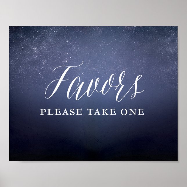 Starry Night Himlar Celestial Star Favors Sign Poster (Framsidan)