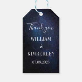 Starry Night Himlar Galaxy Elegant bröllop Gift Presentetikett