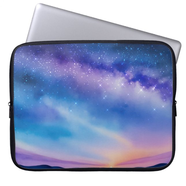 Starry Night Himlar Laptop Fodral (Framsidan)