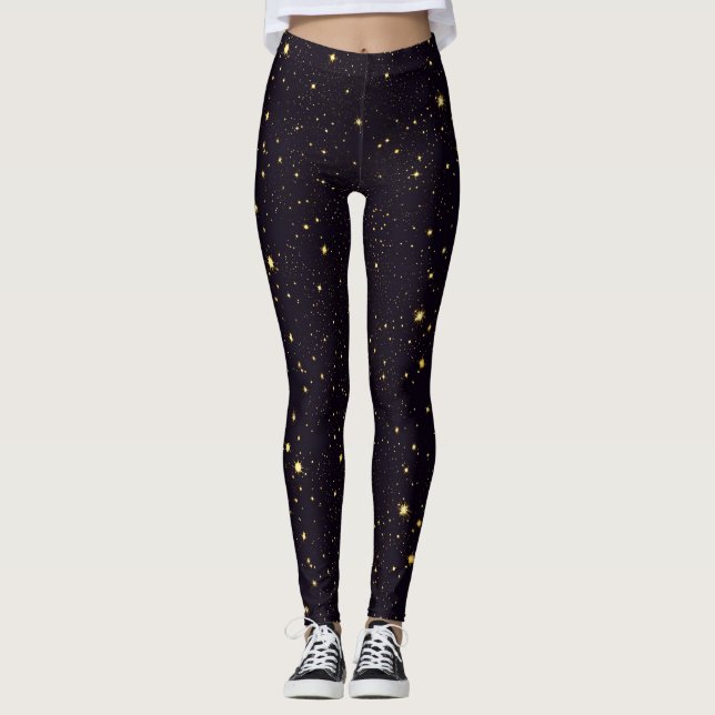 Starry Night Himlar Leggings (Framsida)