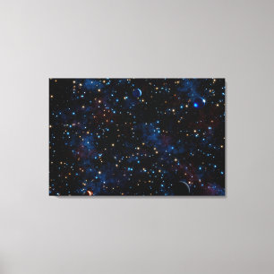 Starry night himlar med stjärnor och planeter canvastryck