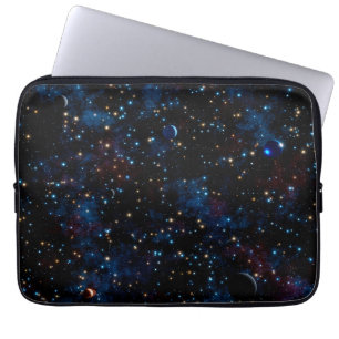 Starry night himlar med stjärnor och planeter laptop fodral