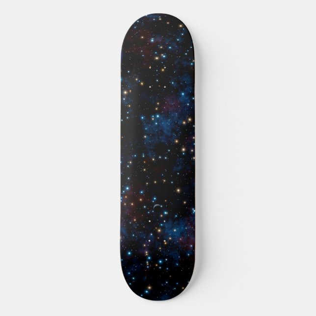 Starry night himlar med stjärnor och planeter mini skateboard bräda 18,5 cm (Framsida)