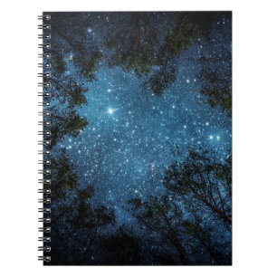 Starry night himlar, Milky Way. Anteckningsbok