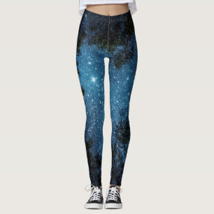 Starry night himlar, Milky Way. Leggings