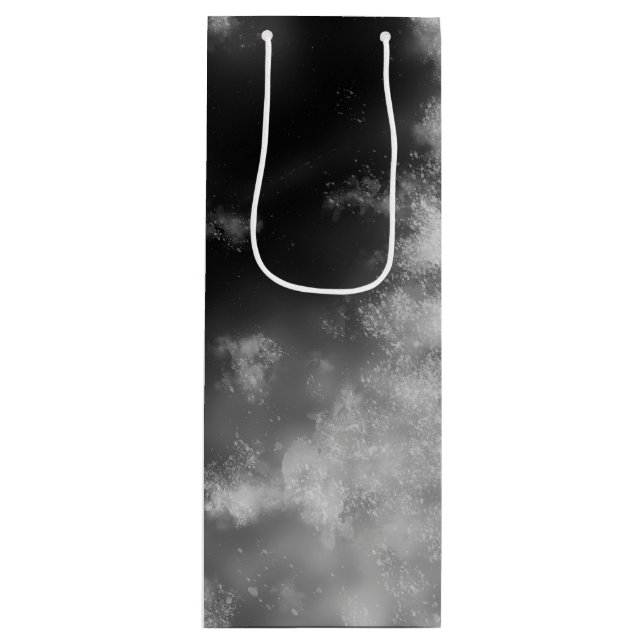 Starry Night Himlar Monochrome Grått Birthday Gift (Framsidan)