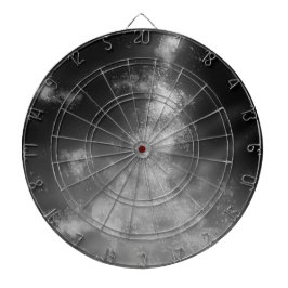 Starry Night Himlar Monochrome Grått Dartboard Darttavla