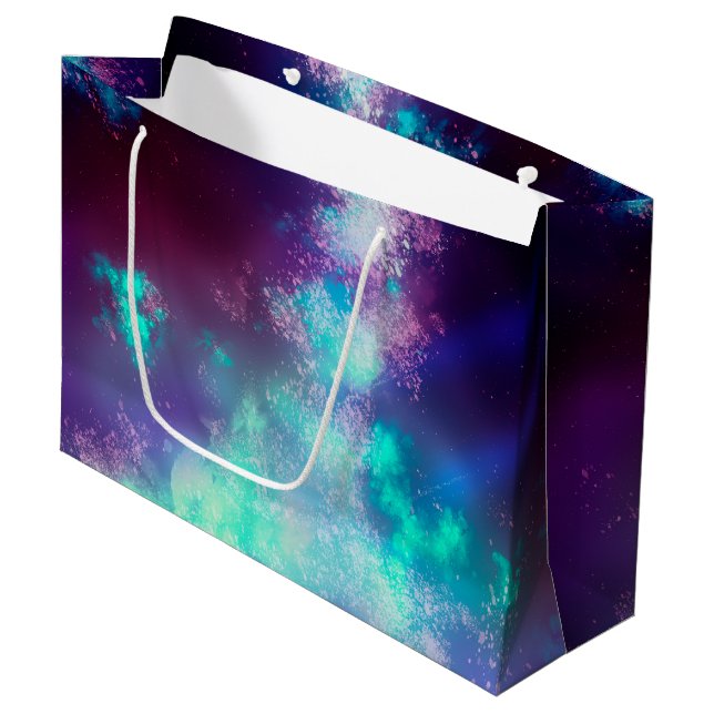 Starry Night Himlar Neon Ljus Birthday Gift Bag (Framsidan Vinklad)