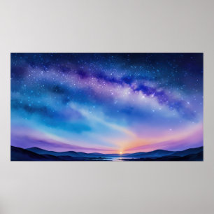 Starry Night Himlar Poster