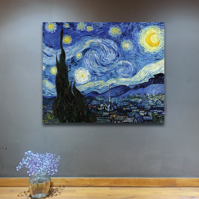 Starry Night Himlar Vincent van Gogh Canvastryck (Skapare uppladdad)