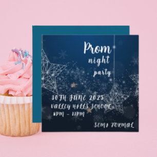 Starry Night Himmelsk Celestial Prom Night Dance Inbjudningar