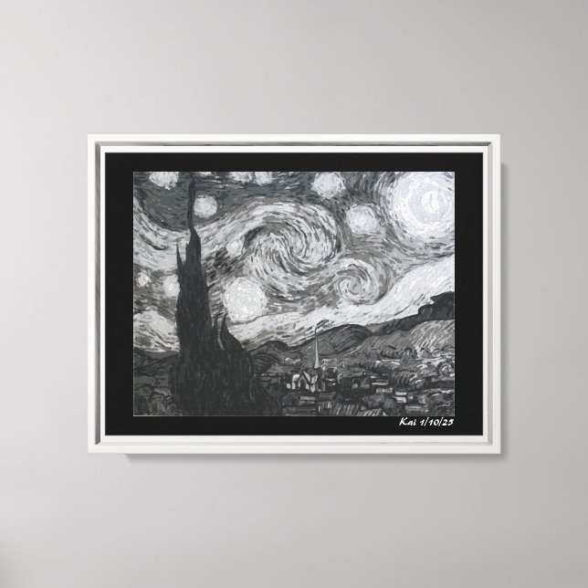 Starry Night I Vincent Van Gogh Canvastryck (Framsida)
