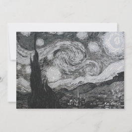 Starry Night I Vincent Van Gogh Flat Card Inbjudningar