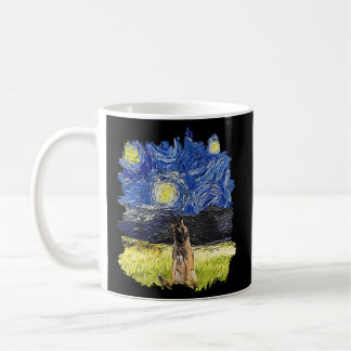 Starry Night Impressionist - Hund belgiska Tervure Kaffemugg