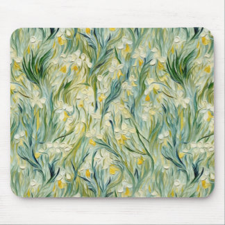 Starry Night-inspirerad Blommigt Paint Textured-st Musmatta