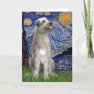 Starry Night - Irish Wolfhound Kort