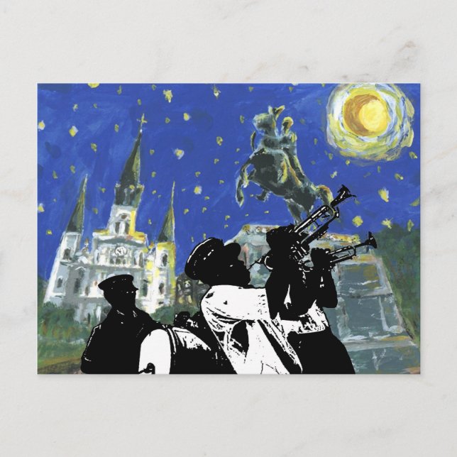 Starry Night Jackson Square Vykort (Framsida)