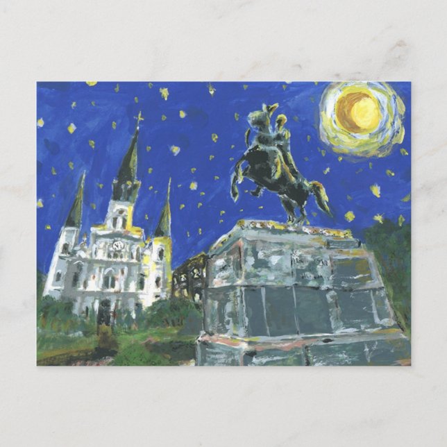 Starry Night Jackson Square Vykort (Framsida)