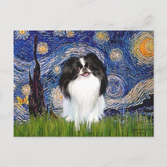 Starry Night - Japanskt chin 3 Vykort (Framsida)
