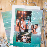 Starry Night Joy to World 3 Photo Grönt Julkort<br><div class="desc">Skapa ditt eget 3-fotokollage-helgdag, med Joy till World-handskriften, på en stjärnnattbakgrund. Utformningen har vattenfärgspenseldrag, i nyanser av gröntens rosa och grått, med stjärnor, glansglöd och guld stoft. Joy to the World är skriven i modern manusatyrgrafi, som du kan byta till vilken färg som helst för att få bästa kostym på...</div>