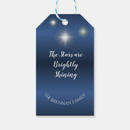 Starry night jul presentetikett