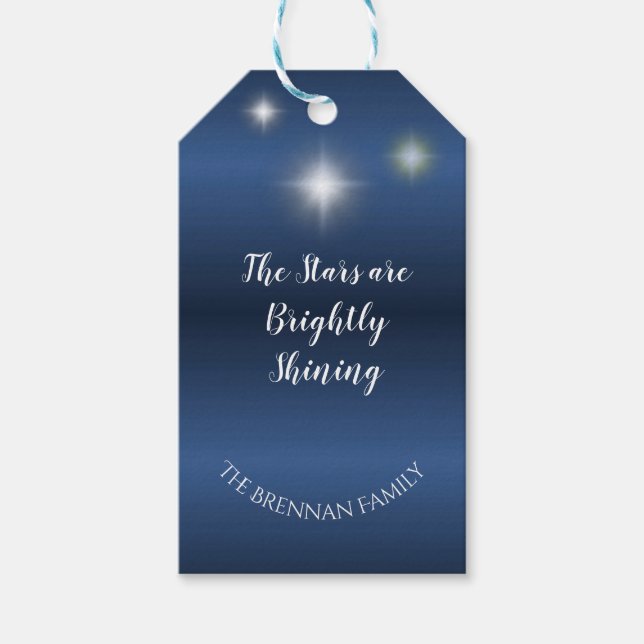 Starry night jul presentetikett (Framsidan)