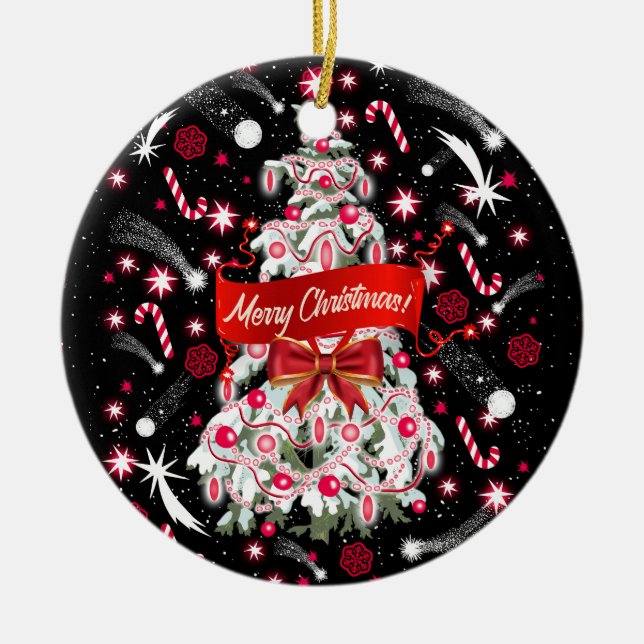 Starry Night Julgransprydnad Keramik (Framsidan)