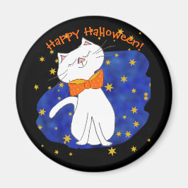 Starry Night Kattunge Halloween Magnet
