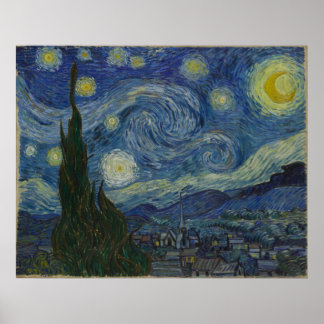 Starry Night Large Canvas Vincent Van Gogh Poster