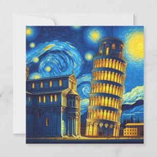 Starry Night Leaning Torn i Pisa Italien