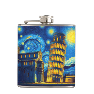 Starry Night Leaning Torn i Pisa Italien Fickplunta