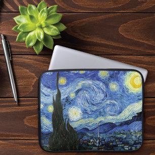 Starry Night liggande Vincent van Gogh Laptop Sleeve