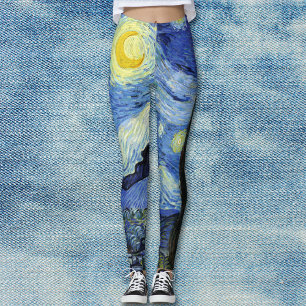 Starry Night liggande Vincent van Gogh Leggings