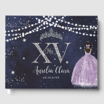 Starry Night Lila Lilac Quinceañera Birthday