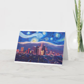 Starry Night Los Angeles California Helgkort
