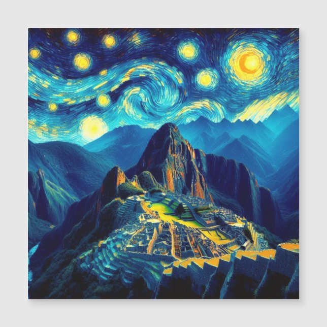 Starry Night Machu Picchu Peru (Framsida)