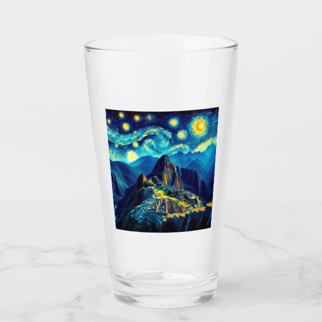 Starry Night Machu Picchu Peru Glaskopp (Framsida)