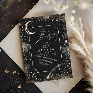 Starry Night Måne Mystical Celestial Baby Shower Inbjudningar
