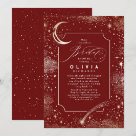 Starry Night Måne Mystical Celestial Möhippa Inbjudningar