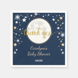 Starry Night Måne & Stars / Galaxy Twinkle Star Pappersservett