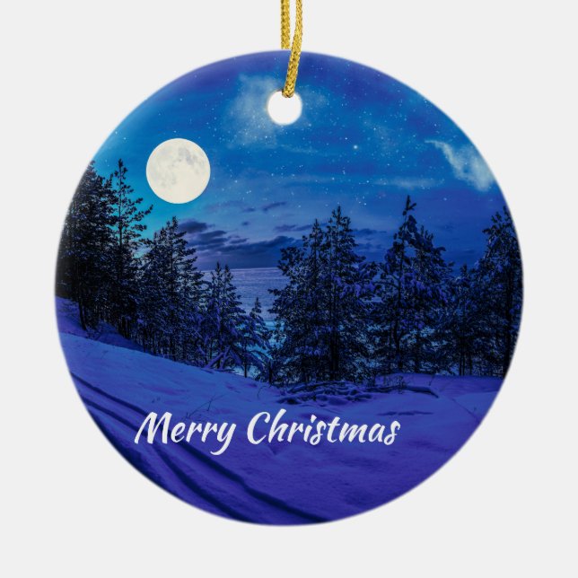 Starry night med fullt keramisk Dekoration (Framsidan)