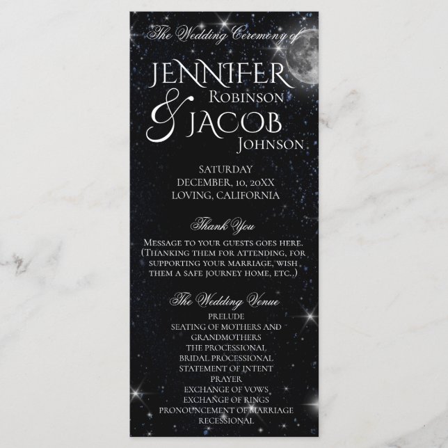 Starry Night med Måne-programmet Program (Framsida)