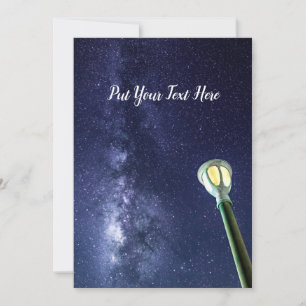 Starry Night Milky Way Galaxy Helgdag Card Julkort