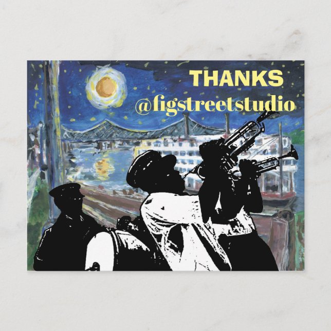 Starry Night Mississippi Queen, lägg till text Vykort (Framsida)