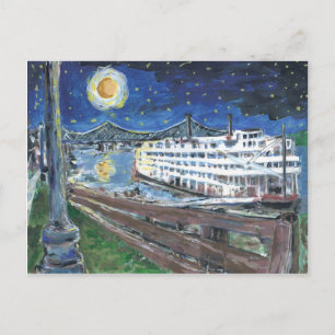 Starry Night Mississippi Queen Vykort