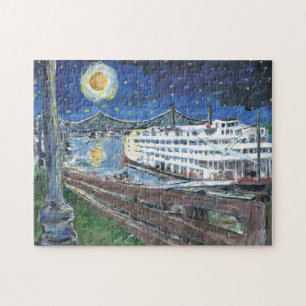 Starry Night Mississippi River Boat Pussel