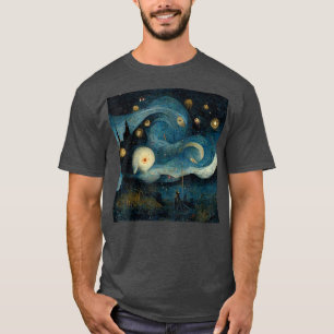 Starry Night miste med Hieronymus Bosch T Shirt