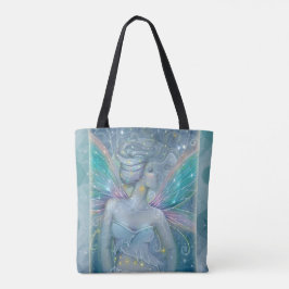 Starry Night Mystical Fairy Fantasy Art Tote Bag Tygkasse