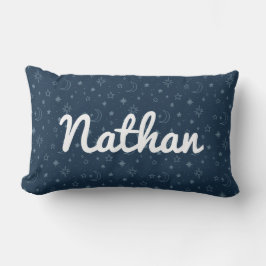 Starry Night, Navy Måne och Stars Lumbarkudde